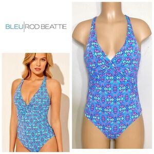 New. Bleu Rod Beattie twisted blue swimsuit. Retails $129. Size 10